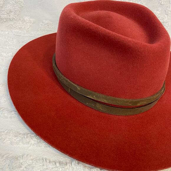 GOORIN BROS Wool Fedora/Cowgirl Hat WPL5923 Women's Small Red Southern Western - Picture 4 of 9